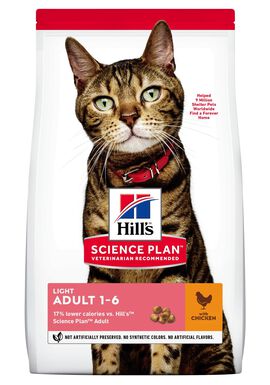 Hill's Science Plan - Croquettes Light Adult Poulet pour Chat - 1,5Kg