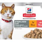 Hill's Science Plan - Sachets Multipack pour Chat Stérilisé - 12x85g image number null