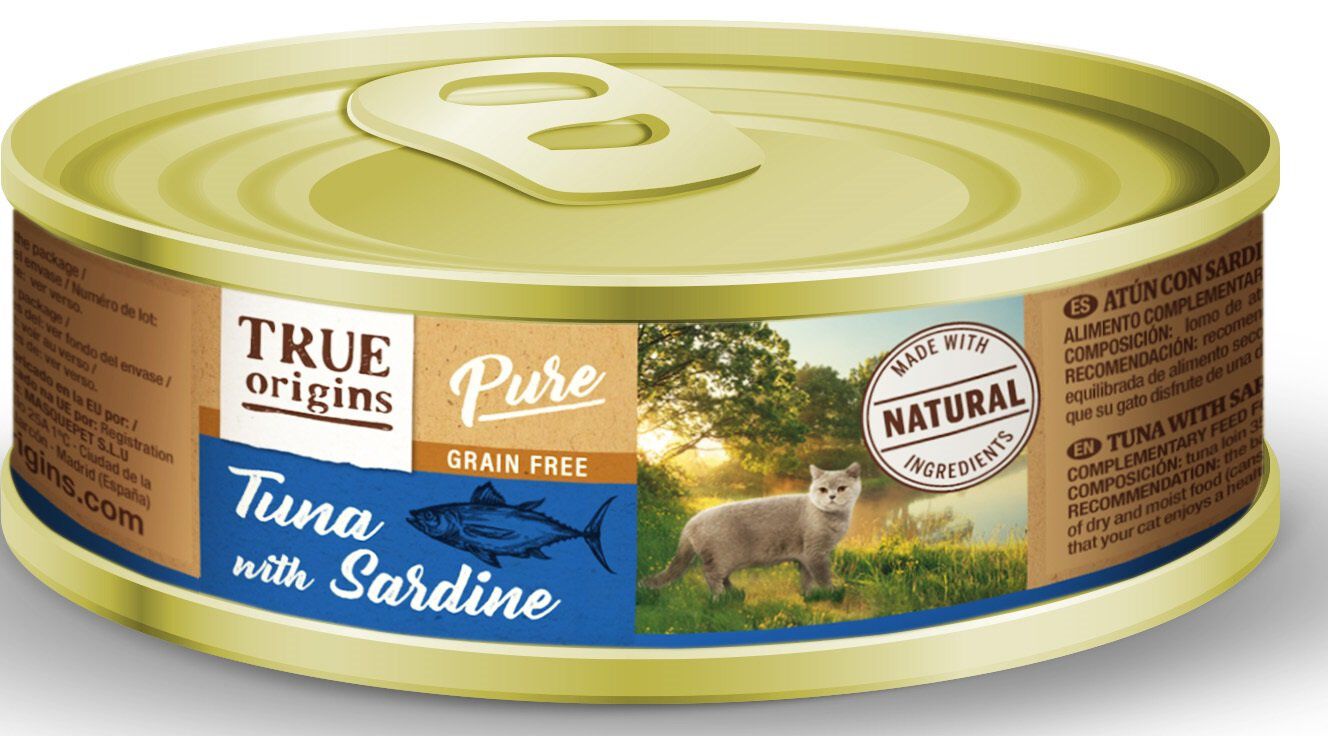 True Origins Pure - Pat&eacute;e Top Cat Adult Thon Sardine - 85g Image num&eacute;ro 1