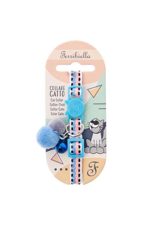 Ferribiella - Collier Anti-Etranglement Snowball pour Chats - Bleu Image numéro 2 Ferribiella - Collier Anti-Etranglement Snowball pour Chats - Bleu Image numéro 2
