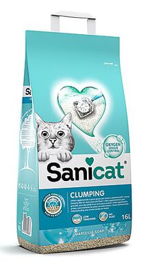 Sanicat - Litière Agglomerante à l'Oxygene Actif pour Chat - 16L