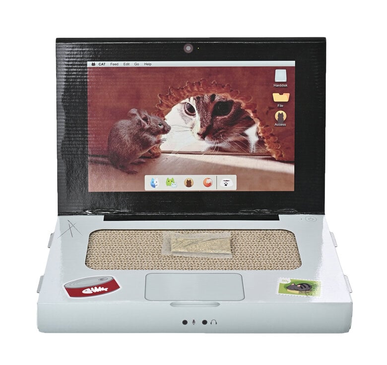 Leeby - Griffoir Ordinateur en Carton pour Chats - 33x23cm Image numéro 1 Leeby - Griffoir Ordinateur en Carton pour Chats - 33x23cm Image numéro 1