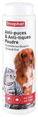 Beaphar - Poudre Anti-puces et Anti-tiques pour Chiens et Chats - 150g