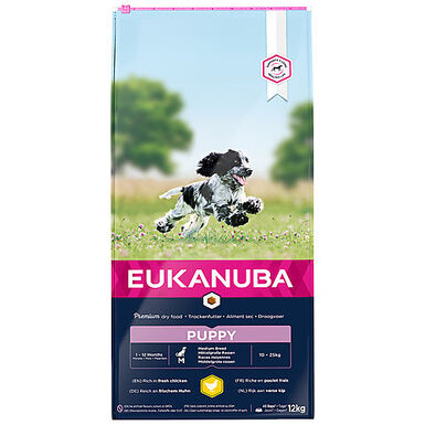 Eukanuba - Croquettes Chiot pour Moyenne Race au Poulet