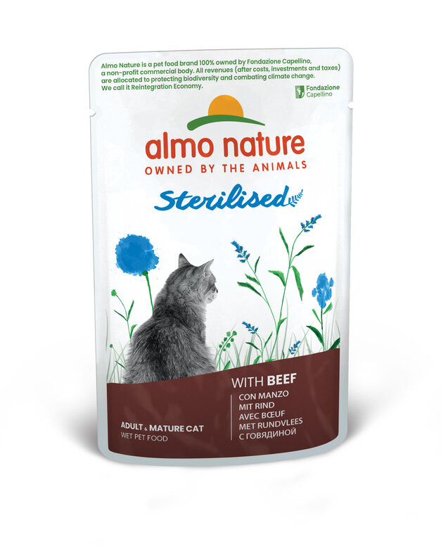 Almo Nature Holistic Fonctionnel - Sterilised Bœuf - Pochon 70 Gr Image numéro 1 Almo Nature Holistic Fonctionnel - Sterilised Bœuf - Pochon 70 Gr Image numéro 1