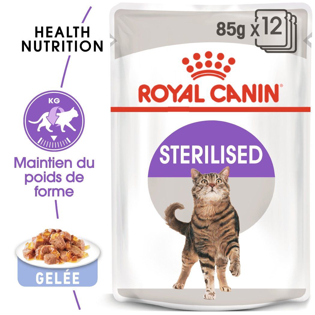 Royal Canin - Sachets Sterilised en Gel&eacute;e pour Chat - 12x85g Image num&eacute;ro 2
