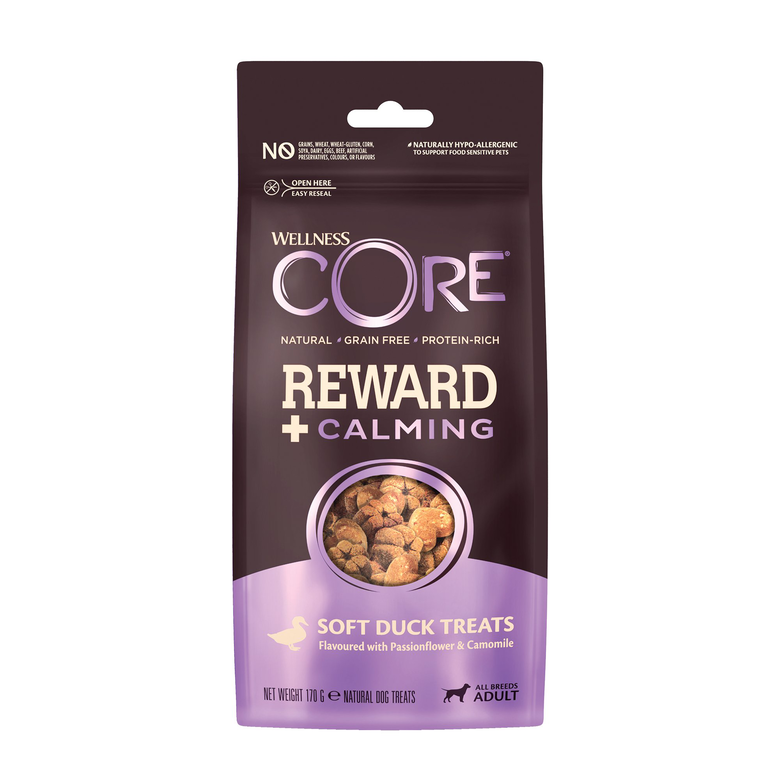 Wellness CORE Reward+ Treats Canard Calmant - 170g Image numéro 1 Wellness CORE Reward+ Treats Canard Calmant - 170g Image numéro 1