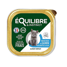 Équilibre & Instinct - Pâtée en Mousse au Saumon pour Chaton - 85g