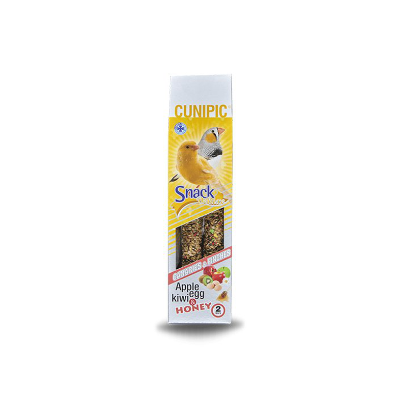 Cunipic - Barres Snack Deluxe Pomme Kiwi pour Canaris et Diamant - 60g image number null