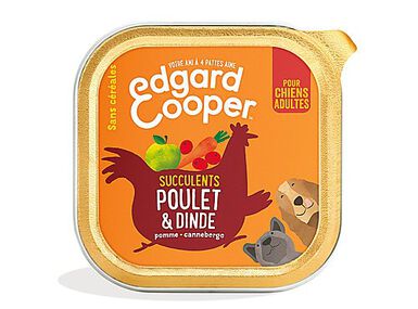 Edgard & Cooper - Barquette au Poulet et Dinde pour Chien - 150g