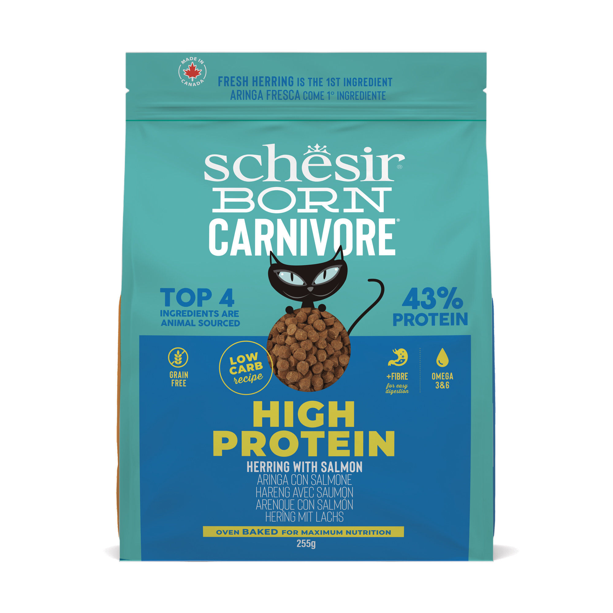Schesir - Croquettes Born Carnivore Hareng Et Saumon Pour Chats - 255g Image num&eacute;ro 1