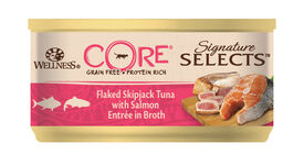 Wellness CORE - P&acirc;t&eacute;e Signature Selects Thon et Saumon pour Chat - 79g