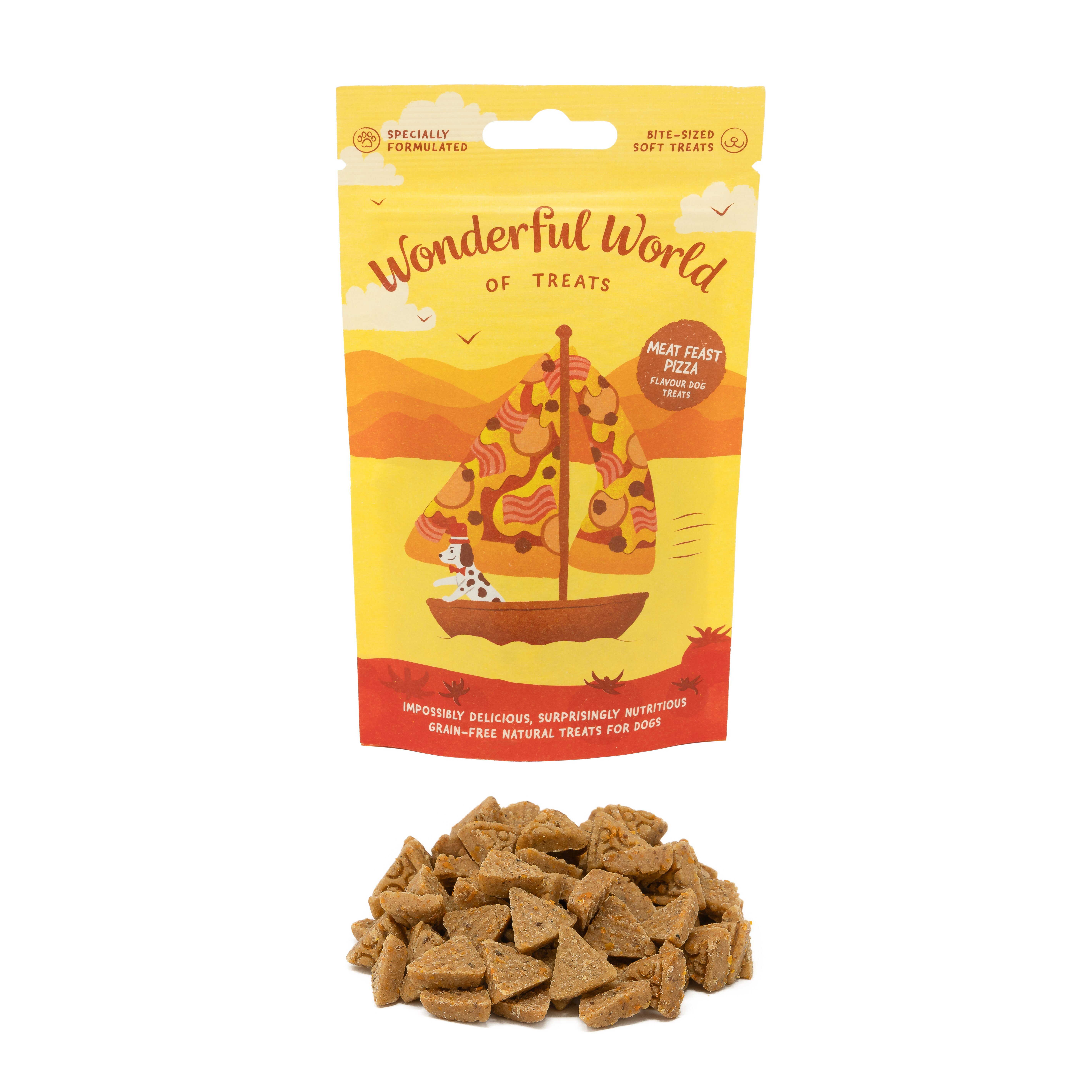 Wonderful World - Friandises Pizza &agrave; la Viande pour Chiens - 50g Image num&eacute;ro 1