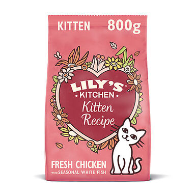 Lily's Kitchen - Croquettes Poulet et Poisson Blanc pour Chaton - 800g