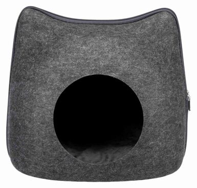 Trixie - Abri Cat feutre anthracite - 38 x 35 x 37 cm