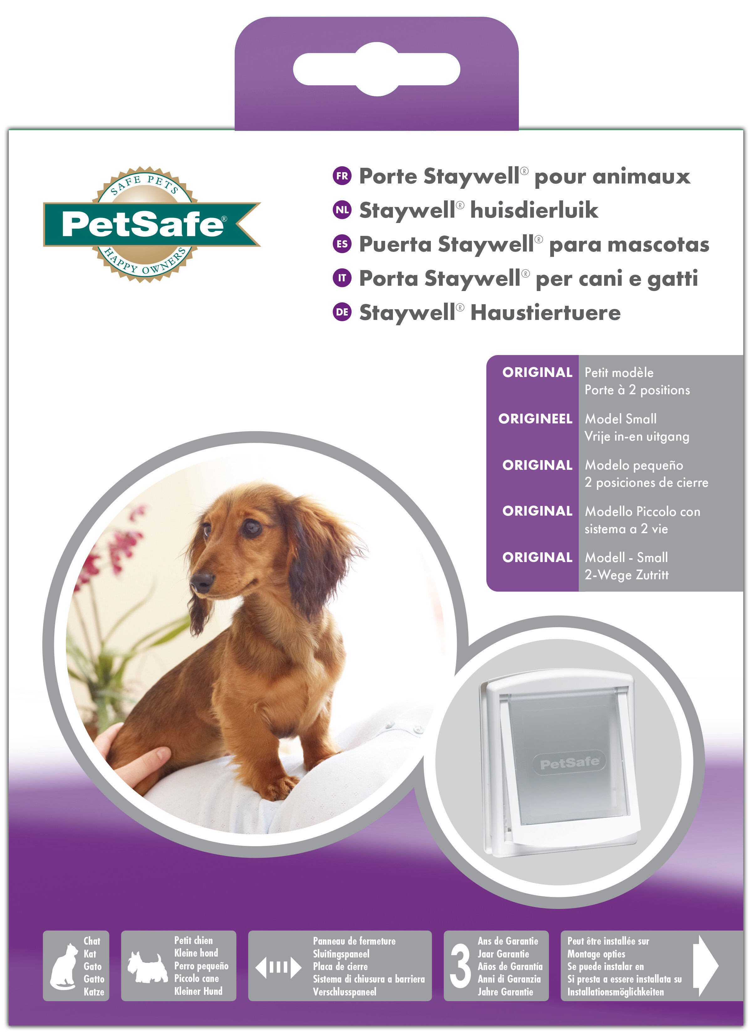 PetSafe - Chati&egrave;re Porte 'Original' Small pour chiens et chats - Blanc Image num&eacute;ro 1