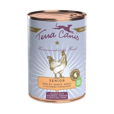 Terra Canis - Aliment Naturel Senior Poulet Concombre pour Chiens - 385g