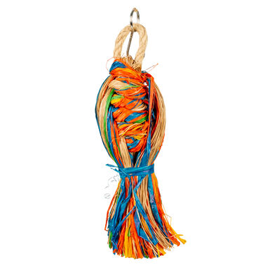 Duvoplus - Jouet Shreddy Tros avec du Raffie et du Jute - 7x7x23cm