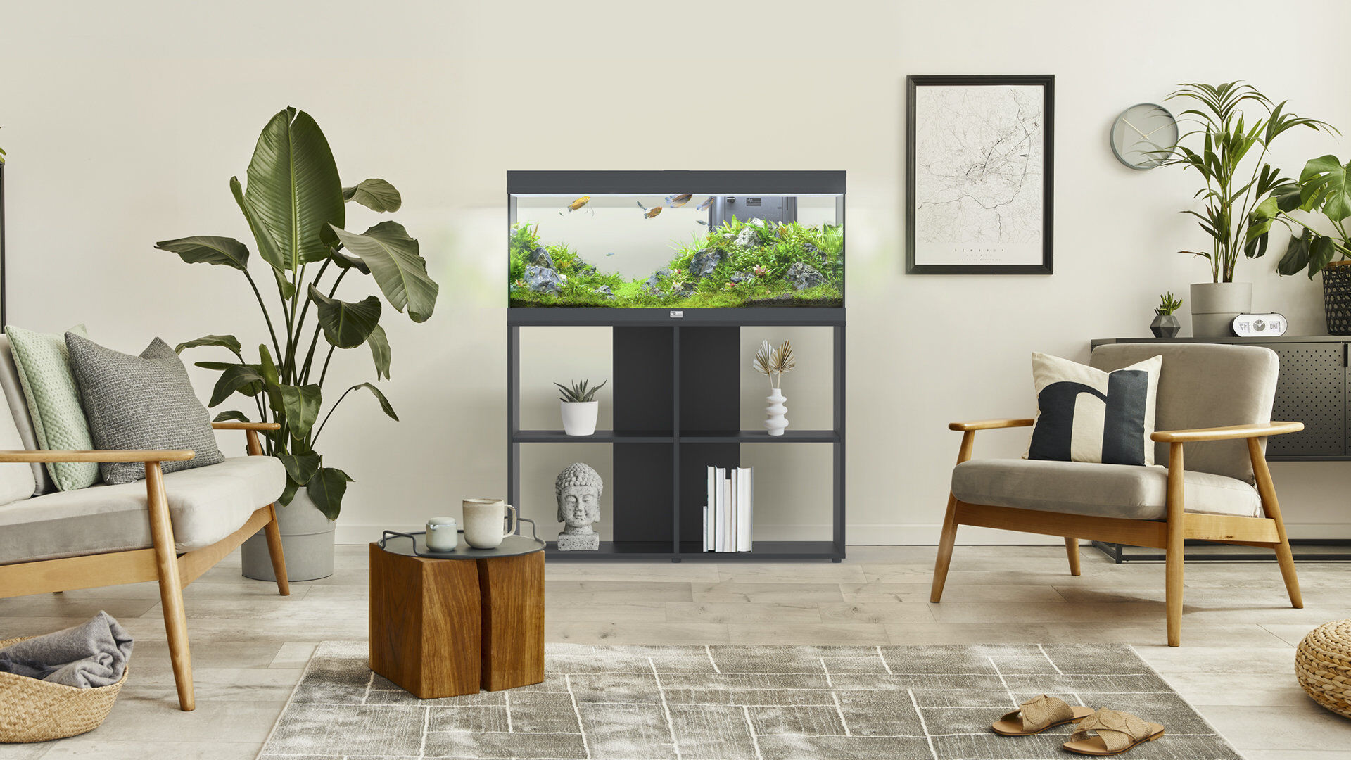 Aquatlantis - Aquarium Prestige 100 - Gris Anthracite Led 2.0 EQP Image num&eacute;ro 2