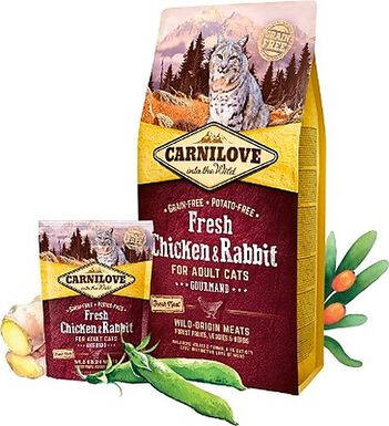 Carnilove - Croquettes Fresh Poulet et Lapin pour Chat - 2Kg
