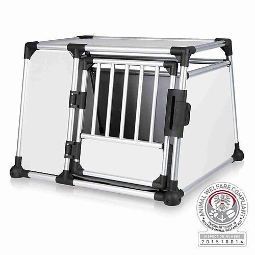 Trixie - Box de Transport en Aluminium Gris Clair/Argent - L : 93 x 64 x 81 cm Image num&eacute;ro 1