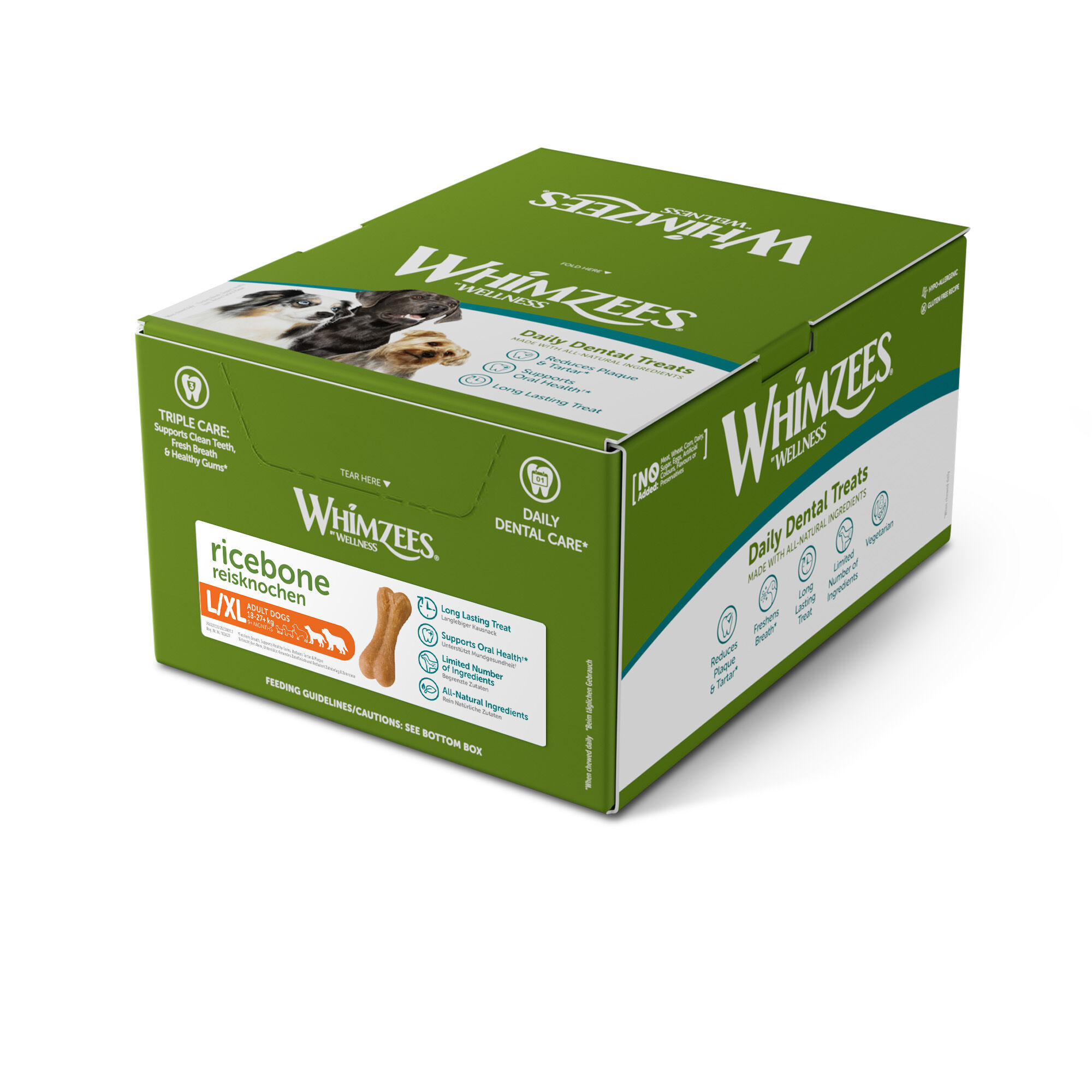 Whimzees - Friandises Daily Dental Treats Ricebone pour Chiens - L/XL Image num&eacute;ro 2