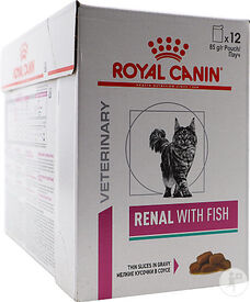 Royal Canin - Sachets Veterinary Diet Renal with Fish pour Chat - 12x85g