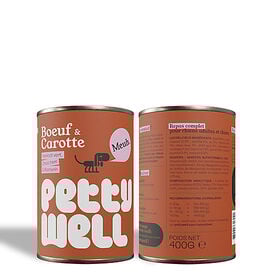 Petty Well - Pâtée au Bœuf pour Chiens - 6x400g