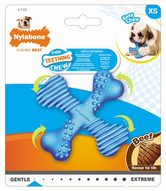 Nylabone - Jouet Puppy Teething Chew au Bœuf pour Chiots - XS