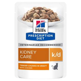 Hill's - Sachet Repas Prescription Diet K/D Kidney Care au Poulet pour Chats - 12x85g
