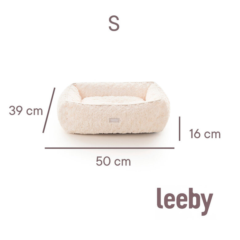 Leeby - Sofa Volutes Beige pour Chiens - S Image numéro 4 Leeby - Sofa Volutes Beige pour Chiens - S Image numéro 4