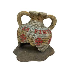 Aquadella - Décoration AMPHORA LA PINTA pour Aquarium - 11,3x10,5x11,4cm