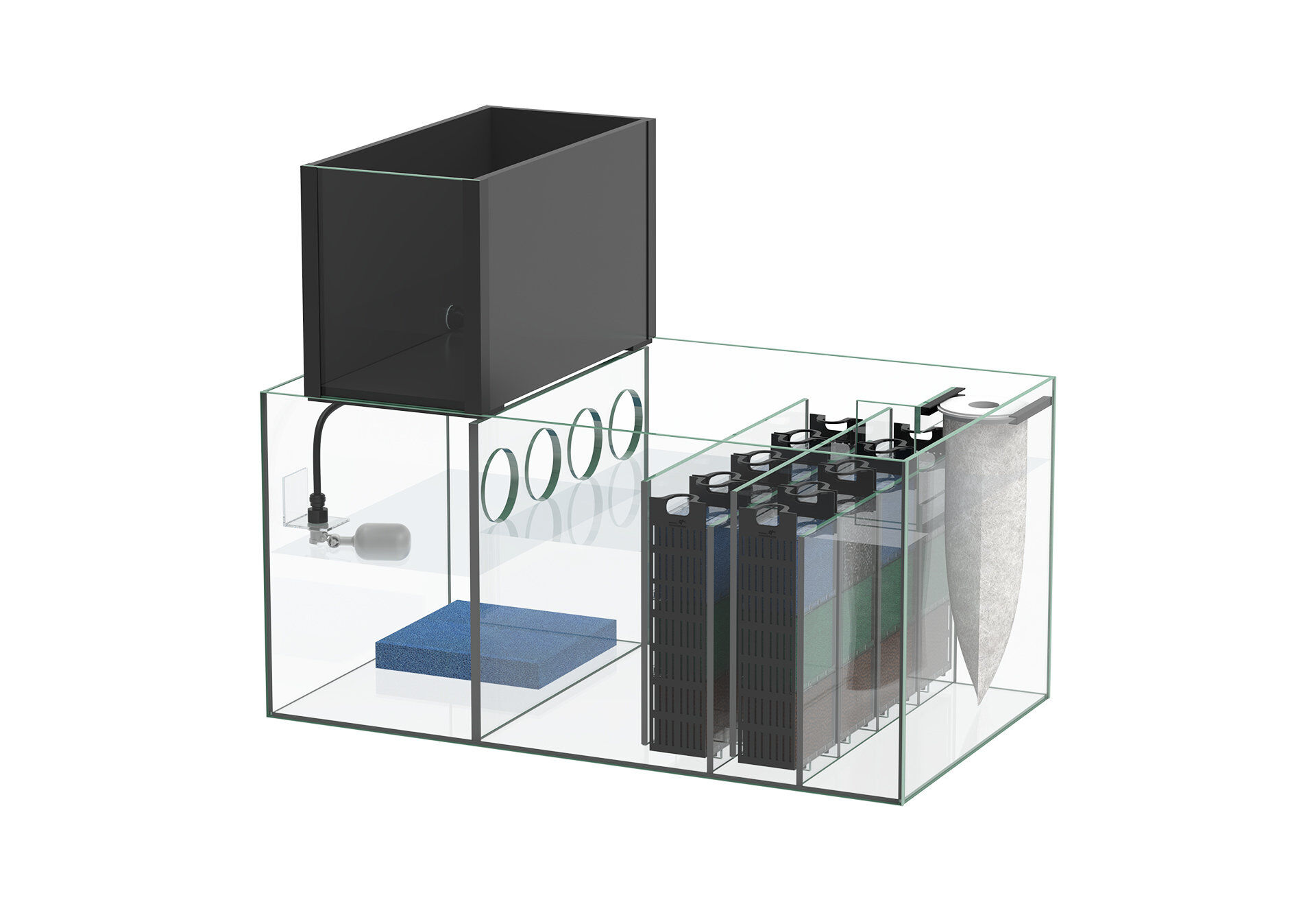 Aquatlantis - Bac de D&eacute;cantation Sump AQUAVIEW 120 pour Aquarium - 76L Image num&eacute;ro 1