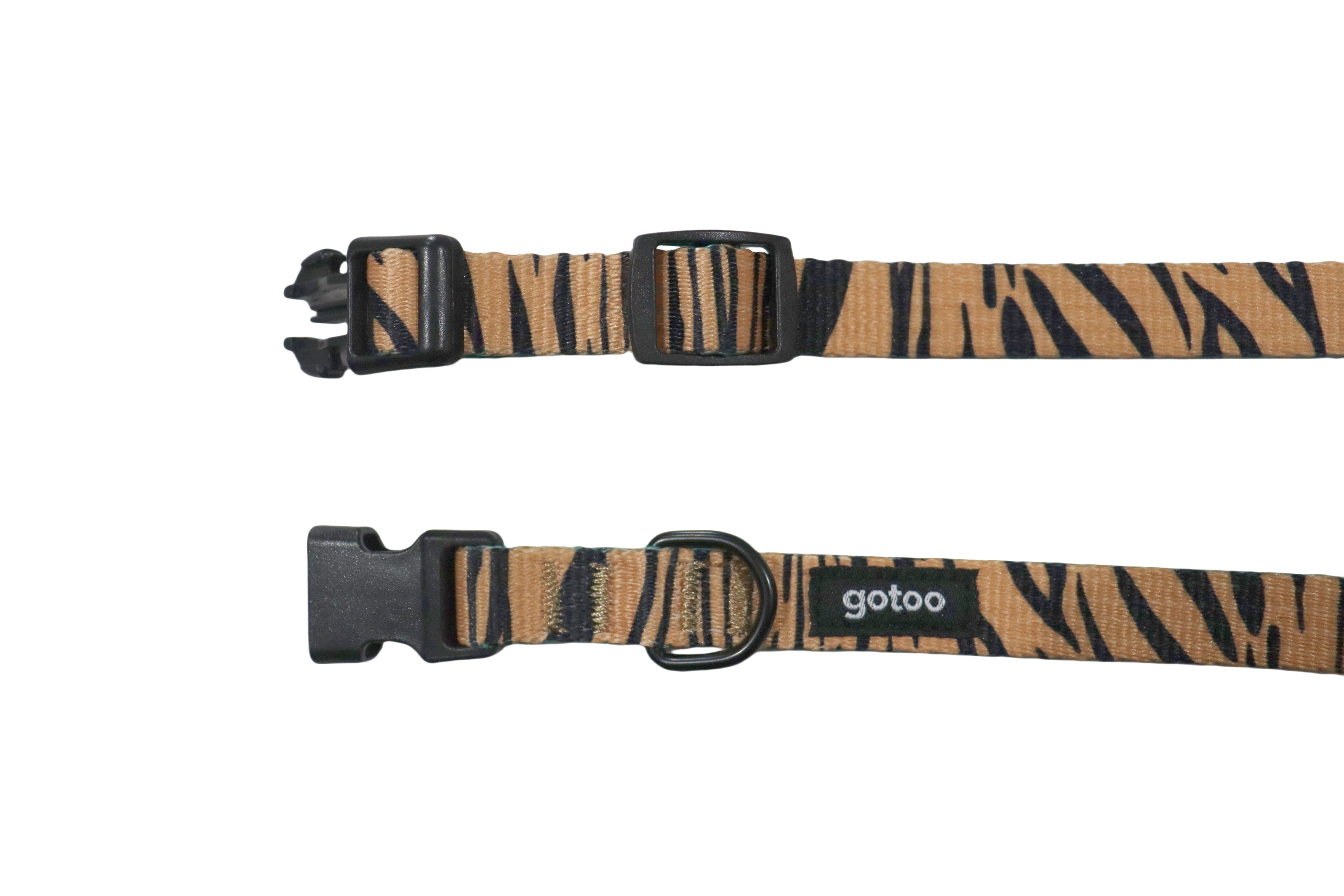Gotoo - Collier &agrave; motifs de Tigre Marron pour Chien - XS Image num&eacute;ro 2