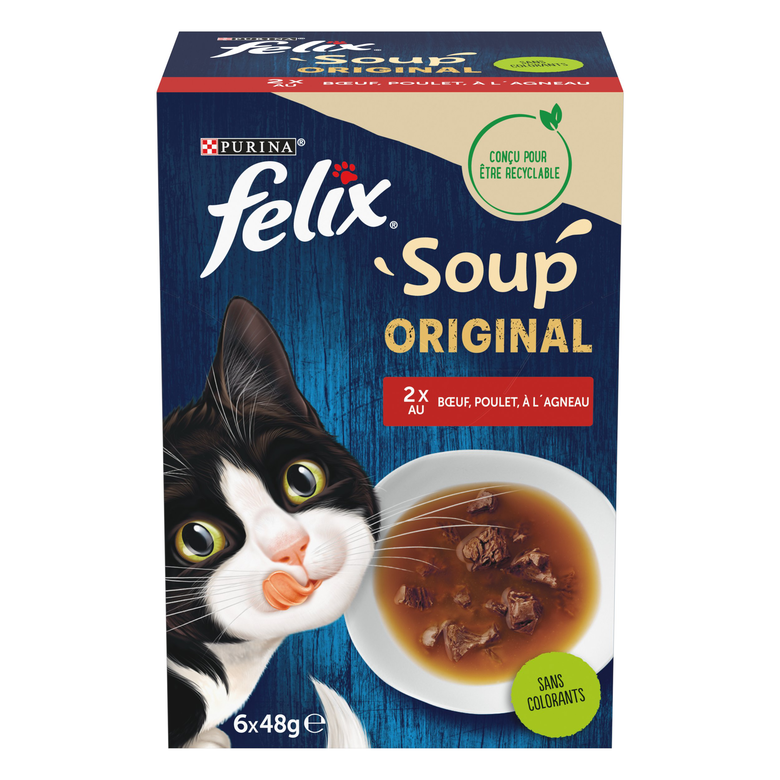 Felix - Soupes en sachets Sélection de la Campagne pour Chats - 6x48g Image numéro 1 Felix - Soupes en sachets Sélection de la Campagne pour Chats - 6x48g Image numéro 1