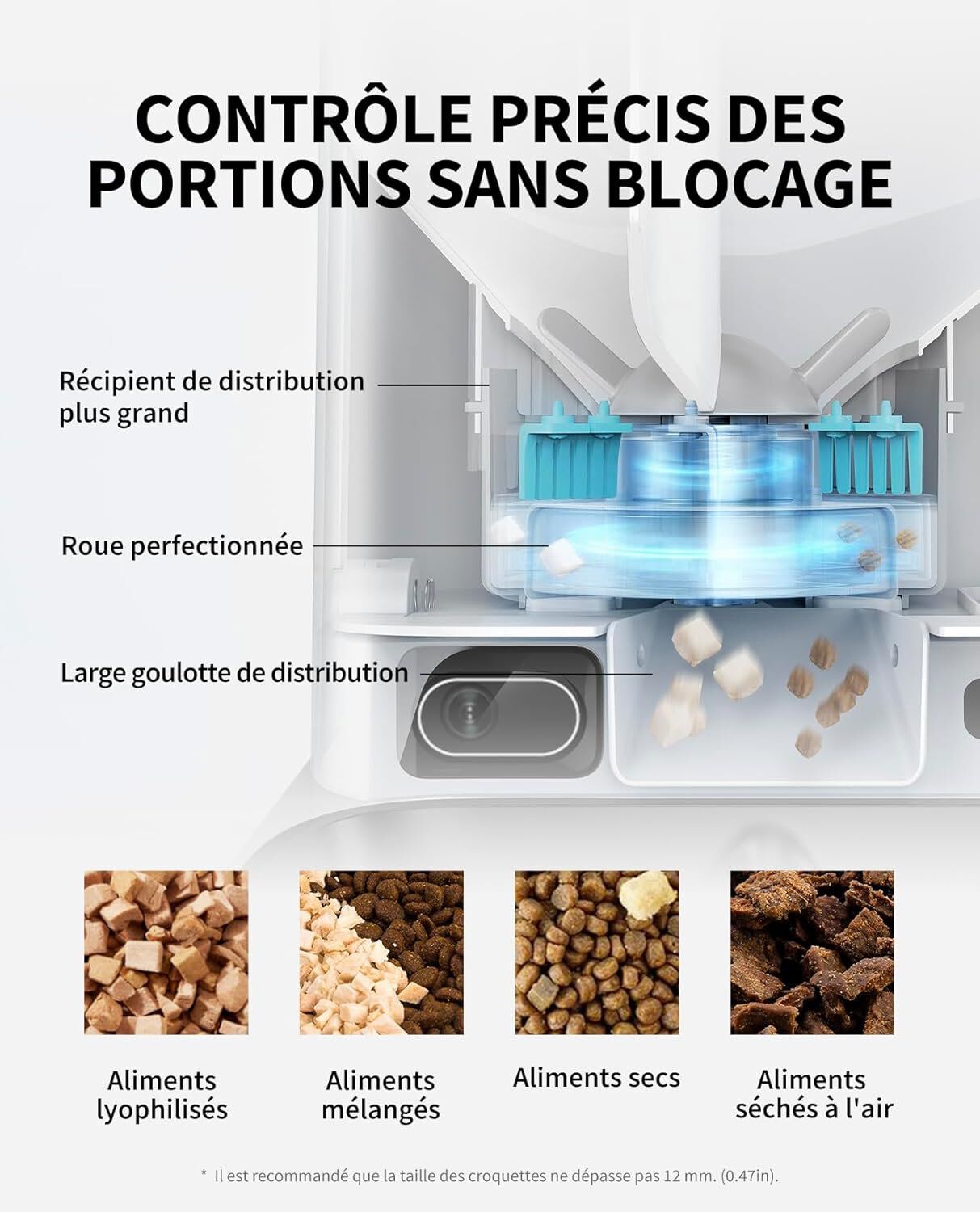 Petkit - Distributeur de Croquettes Double YumShare Dualhopper Connect&eacute; avec Cam&eacute;ra - 5L Image num&eacute;ro 5