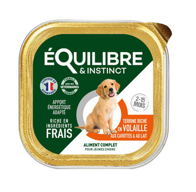 Équilibre & Instinct - Pâtée à la Volaille et aux Carottes pour Chiot - 150g