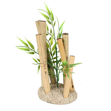 Aquadella - Décoration en Bambou Naturel S pour Aquarium - 8x13,5cm