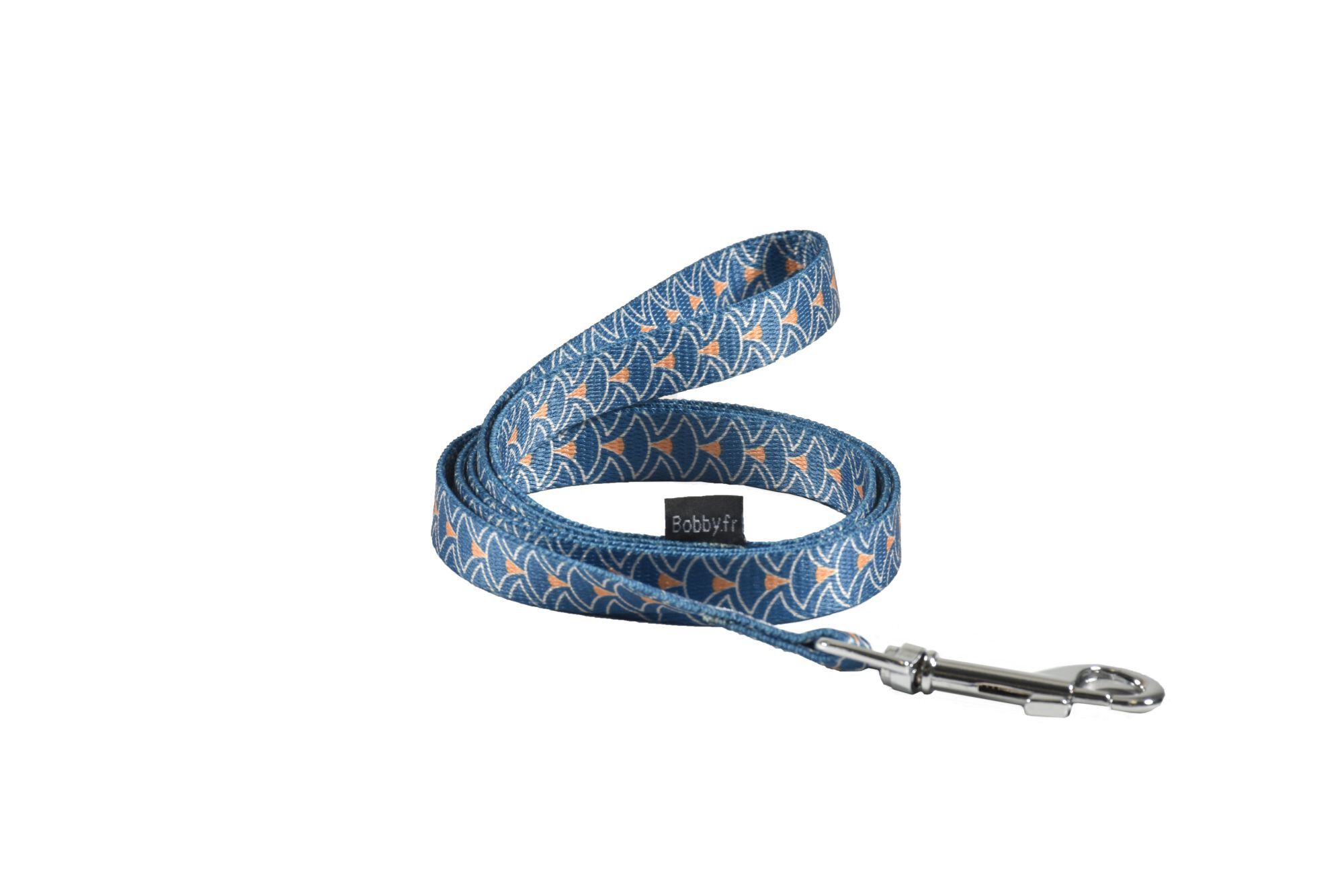 Bobby - Laisse Geisha Bleu S pour Chiens - 100/1,6cm Image num&eacute;ro 1