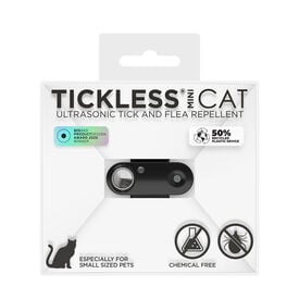 Tickless - Répulsif Antiparasitaire Mini Cat Ultrason Rechargeable pour Chats - Noir