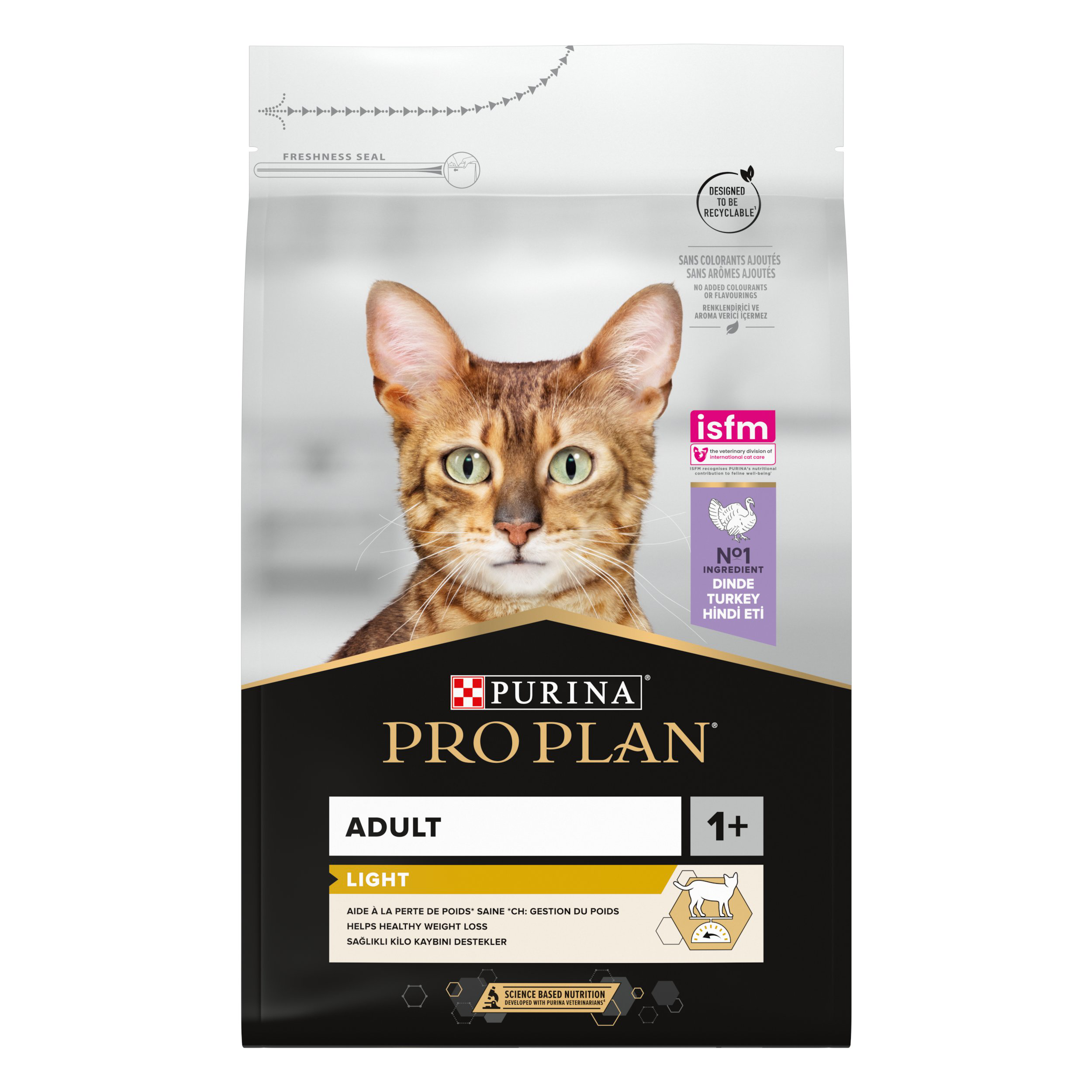 Pro Plan - Croquettes Light &agrave; la Dinde pour Chat Adulte - 3Kg Image num&eacute;ro 1