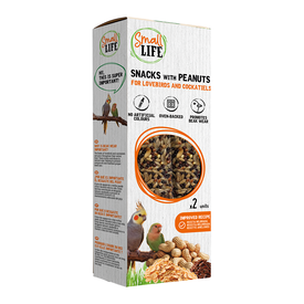 Small Life - Snacks aux Cacahu&egrave;tes pour Ins&eacute;parables et Calopsittes - 180g
