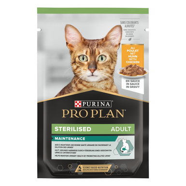 Pro Plan - Bouchée en Sauce NutriSavour Sterilised au Poulet pour Chat Stérilisé - 85g
