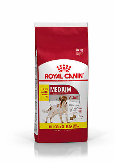 Royal Canin - Croquettes Medium Adult pour Chien - 15Kg + 3Kg Gratuits image number null