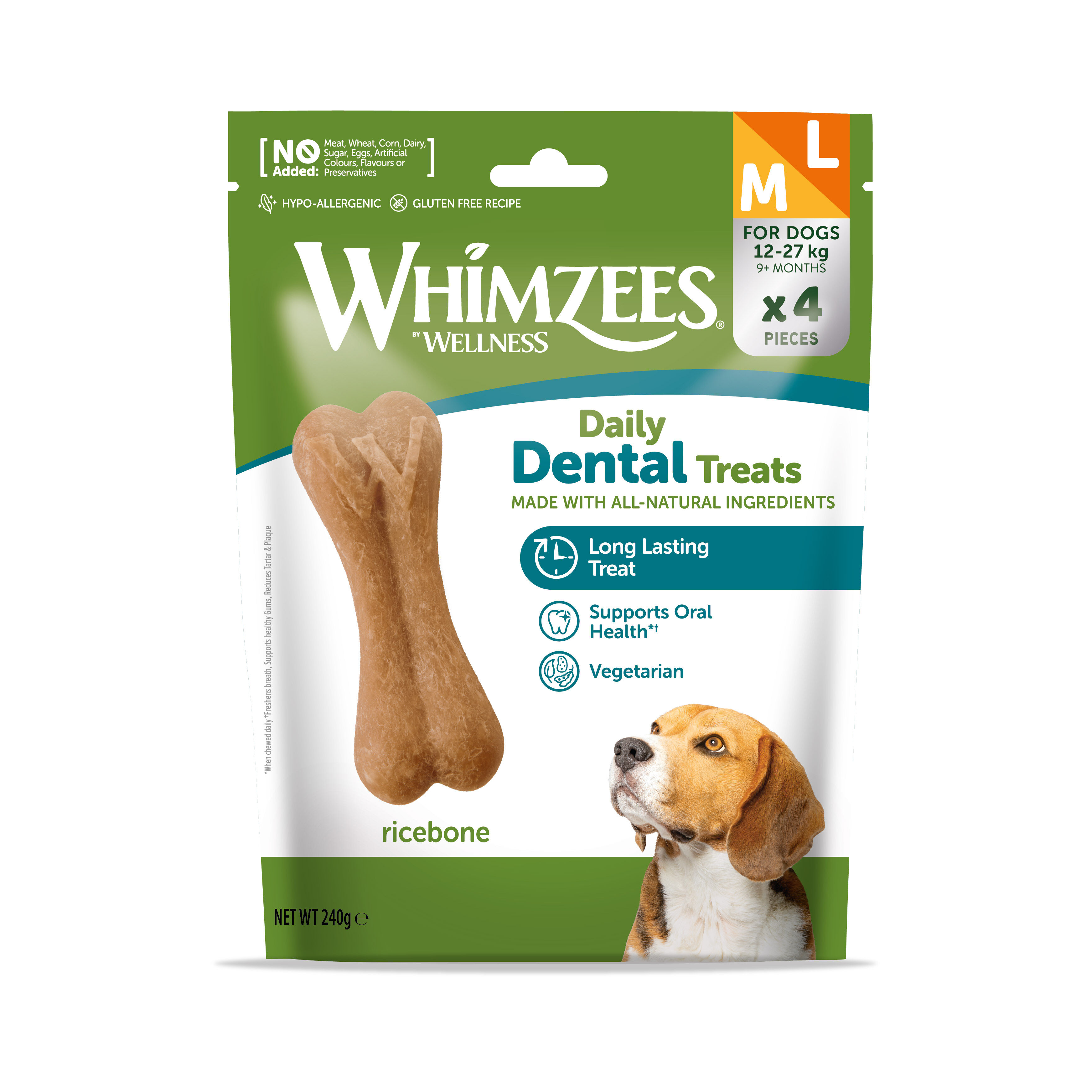 Whimzees - Friandises Dental Treats Os de riz pour Chiens - M/L Image num&eacute;ro 1