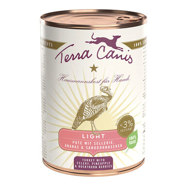 Terra Canis - Aliment naturel Dinde Céleri Light pour Chiens - 400g