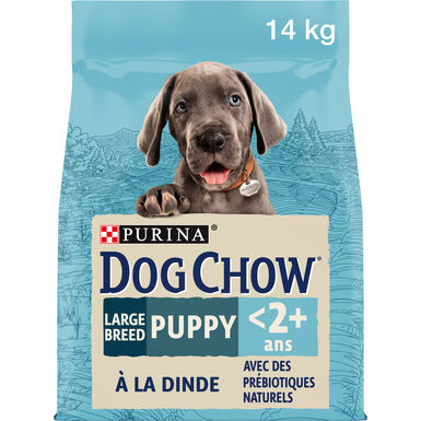 Dog Chow - Chien Puppy Large Breed avec de la Dinde - 14 Kg