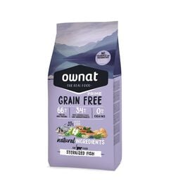 Ownat - Croquettes PRIME Grain Free Sterilized Poisson pour Chats - 3Kg
