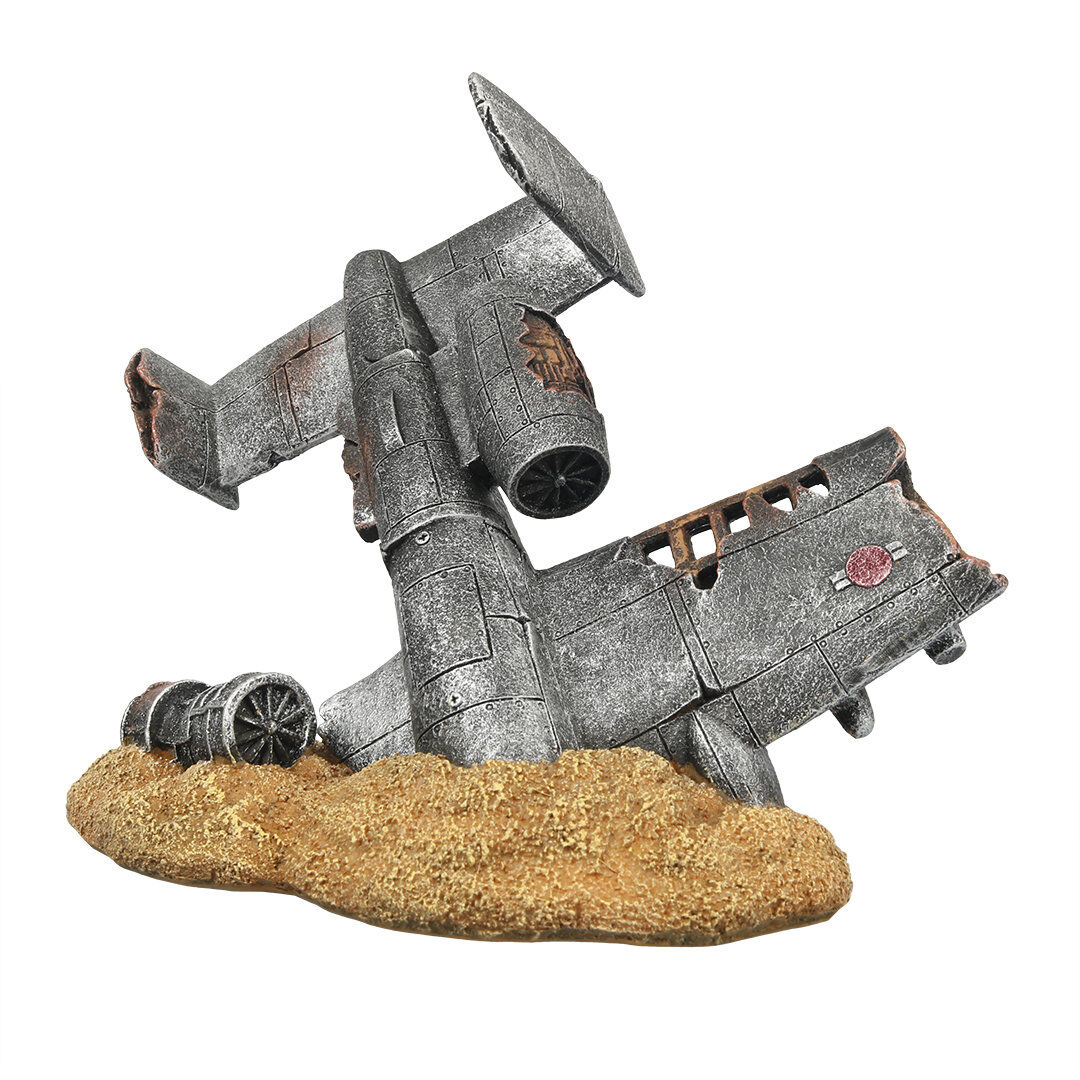 Terradel - D&eacute;coration Epave d'Avion D&eacute;sert pour Aquarium Image num&eacute;ro 1