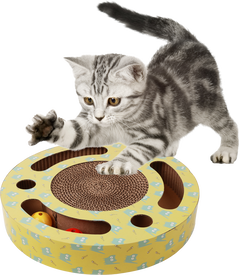 Leeby - Griffoir Jouet Plateforme en Carton pour Chats - 33,5cm